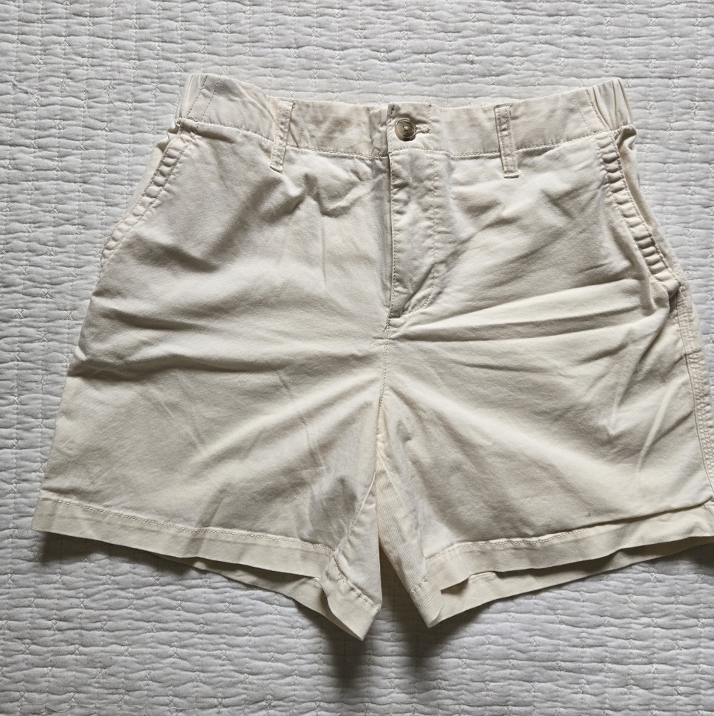 Old Navy Women's Cream High-Rise Casual Shorts